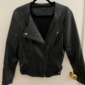 Topshop Black Leather Jacket